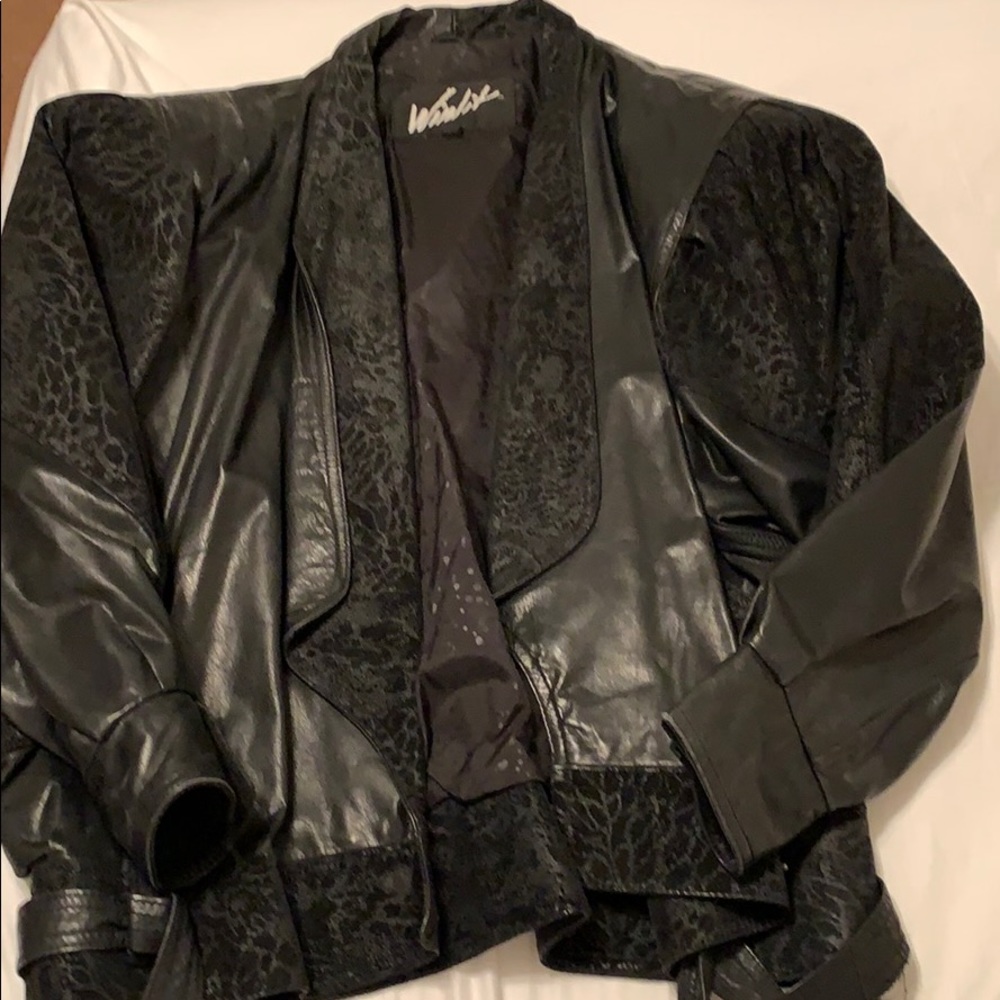100% genuine black leather jacket